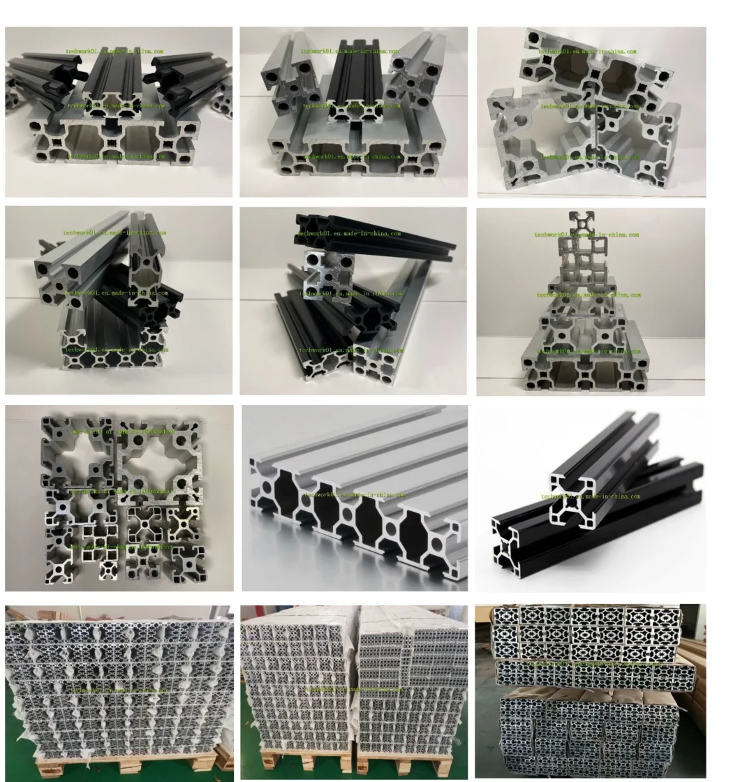 Aluminum T-Slots, T Slot Aluminum Extrusion, V Slot Aluminum Profiles, T-Slot Extrusions, Black Anodized, Silver Anodized